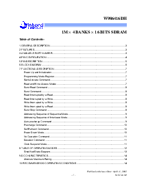 浏览型号W986416DH的Datasheet PDF文件第1页