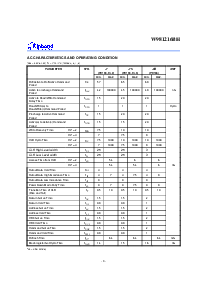 浏览型号W981216的Datasheet PDF文件第6页