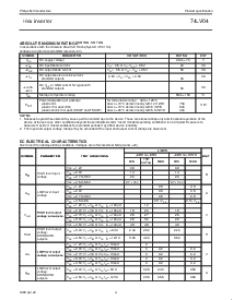 浏览型号74LV04PWDH的Datasheet PDF文件第4页