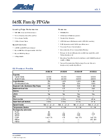 浏览型号A54SX16-PQ208M的Datasheet PDF文件第1页