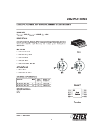 浏览型号ZXMP6A18DN8TC的Datasheet PDF文件第1页