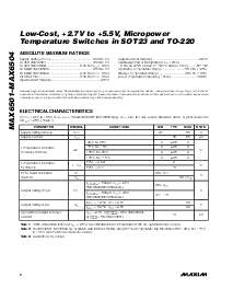 浏览型号MAX6501UKP075-T的Datasheet PDF文件第2页