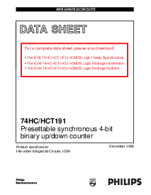 浏览型号74HC191N的Datasheet PDF文件第1页