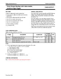 浏览型号74HCT374PW的Datasheet PDF文件第2页
