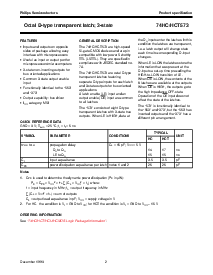 浏览型号74HCT573PW的Datasheet PDF文件第2页