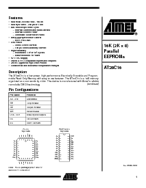 浏览型号AT28C16E-15JC的Datasheet PDF文件第1页