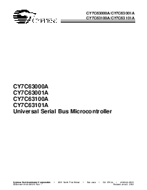 浏览型号CY7C63000A的Datasheet PDF文件第1页