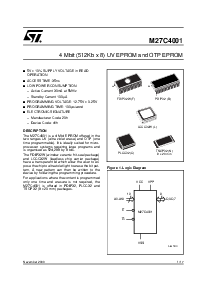 浏览型号M27C4001-90F1TR的Datasheet PDF文件第1页