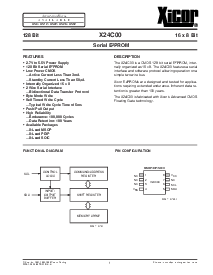 浏览型号X24C00SI的Datasheet PDF文件第1页