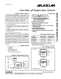 浏览型号MAX708MJA的Datasheet PDF文件第1页
