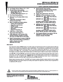 浏览型号MSP430F1222IRHBR的Datasheet PDF文件第1页