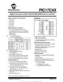 浏览型号PIC17LC43-08I/PT的Datasheet PDF文件第1页