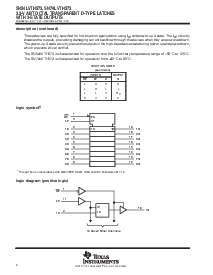 浏览型号SN74LVTH573DBR的Datasheet PDF文件第2页