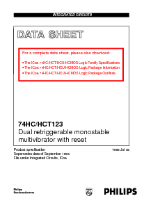 浏览型号74HC123D的Datasheet PDF文件第1页