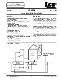 浏览型号X24C44的Datasheet PDF文件第1页