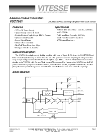 浏览型号VSC7961W的Datasheet PDF文件第1页