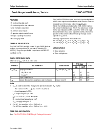 浏览型号74HC253DB的Datasheet PDF文件第2页