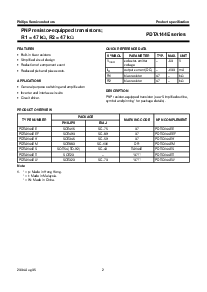 浏览型号PDTA144EK的Datasheet PDF文件第2页