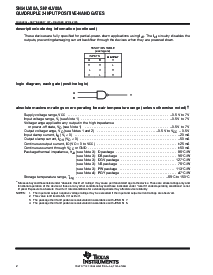 浏览型号SN74LV00APWRG4的Datasheet PDF文件第2页