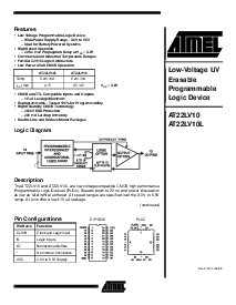 浏览型号AT22LV10L-25JC的Datasheet PDF文件第1页