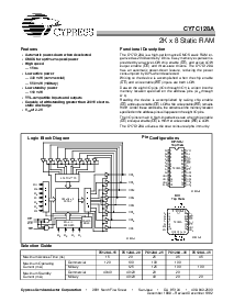 浏览型号CY7C128A-20PC的Datasheet PDF文件第1页