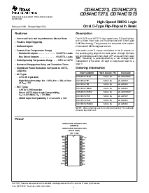 浏览型号CD54HC273F3A的Datasheet PDF文件第1页