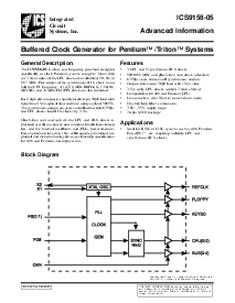 浏览型号ICS9158-05的Datasheet PDF文件第1页