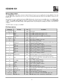 浏览型号ICS9248yF-134-T的Datasheet PDF文件第2页