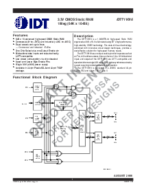 浏览型号IDT71V016S15Y的Datasheet PDF文件第1页